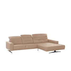 Wohnwert Eckcouch Leder 3-Sitzer Beige
