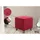 deluke Sitzhocker CELIS Stoff 45 x 46 x 45 cm Rot
