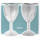 Mepal Kunststoff-Rotweingläser 2er Set transparent