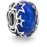 Pandora Charm Murano Galaxienblau und Sterne Silber blau 790015C00