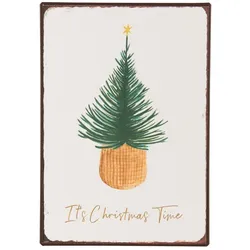 IB Laursen Metallschild It's Christmas Time, 14 x 20 cm