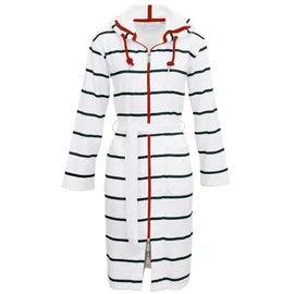 Carl Ross Damenbademantel 560410, Midilänge, Baumwoll-Mix, Kapuze, Reißverschluss weiß 32/34