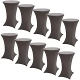 Baumarktplus 10x Stehtischhusse Stretch 70 cm anthrazit Tischdecke Husse Bistrotisch Partytisch
