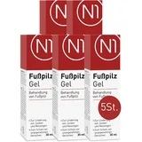 N1 Fußpilz Gel 5x30ml - Medizinprodukt zur schnellen intensiven Behandlung - Anti Fußpilz Creme gegen Juckreiz & Schutz vor unangenehmen Gerüchen - Salbe gegen Fußpilz mit Wirkstoff Natilact