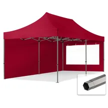 TOOLPORT Faltpavillon 3 x 6 m inkl. 2 Seitenteile Rot