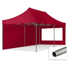 TOOLPORT Faltpavillon 3 x 6 m inkl. 2 Seitenteile Rot