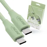 InLine USB C Kabel 100W für iPhone Air 17 Pro 16 15 iPad Galaxy S23 Pixel Tablets Matcha Latte