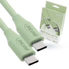 InLine USB C Kabel 100W für iPhone Air 17 Pro 16 15 iPad Galaxy S23 Pixel Tablets Matcha Latte