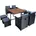 Polyrattan Sitzgruppe Gartenmöbel Set Rattanmöbel 8 Personen Gartenset Schwarz