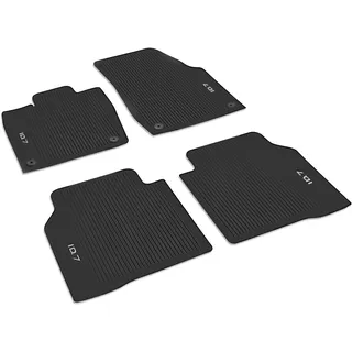 Volkswagen 14B06150082V Gummi Fußmatten Premium Allwetterfußmatten 4X Gummimatten, schwarz, mit ID.7 Schriftzug