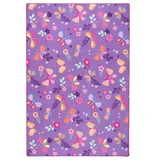 Snapstyle Kinder Spiel Teppich Schmetterling Lila 200x300cm