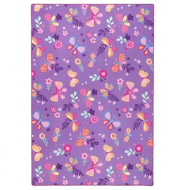 Snapstyle Kinder Spiel Teppich Schmetterling Lila 200x300cm
