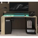 parisot möbel Gamingtisch Meta Eiche / Schwarz