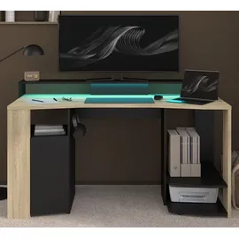 parisot möbel Gamingtisch Meta Eiche / Schwarz