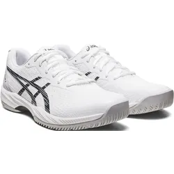 Tennisschuh ASICS "GEL-GAME 9", Gr. 43,5, schwarz-weiß (weiß, schwarz), Textil, Synthetik, mehrfarbig, sportlich, Schuhe, Allcourtschuh