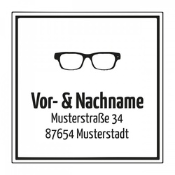 Monogrammstempel - Designer-Brille - Trodat 4924