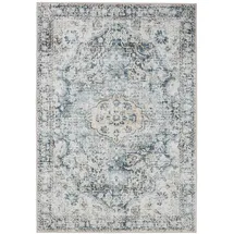 benuta Vintage-Teppich, Blau, Kunststoff, Vintage, Rechteckig, 200x300 cm, Oeko-Tex® Standard 100, in verschiedenen Größen erhältlich, rutschfeste Unterfläche, waschbar, Teppiche & Böden, Teppiche, Vintage-Teppiche
