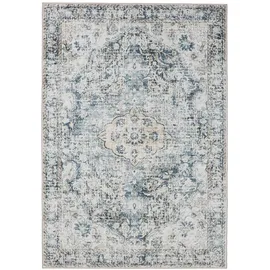 benuta Vintage-Teppich, Blau, Kunststoff, Vintage, Rechteckig, 200x300 cm, Oeko-Tex® Standard 100, in verschiedenen Größen erhältlich, rutschfeste Unterfläche, waschbar, Teppiche & Böden, Teppiche, Vintage-Teppiche