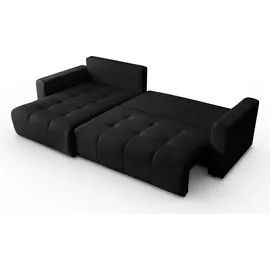 lookway Ecksofa ASTON mit Schlaffunktion Schwarz