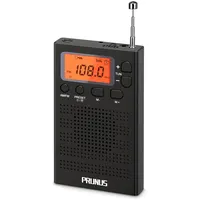 PRUNUS J-125 Taschenradio UKW/AM/FM Mini Radio, Tragbares Radio Klein mit Voreinstellung/Timer/Wecker,Tastensperre, Kleines Radio mit AAA-Batterie betrieben zum Wandern, Reisen.