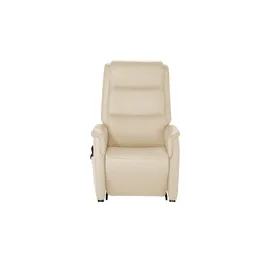 Hukla Fernsehsessel Dean Leder 70 x 107 x 88 cm Beige elektrisch