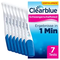 Clearblue Schwangerschaftstest Schnelle Erkennung, 7x Pregnancy Test, über 99% zuverlässig mit FloorguardTM Technology, Ergebnis innerhalb von 1 Minute