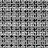 ALLOY Mosaik Fliese Massiv Metall Edelstahl Marine Gebürstet Grau Swiss Cross-s-s-mb 1 Paket mit 10 Matten 0,88 m2 Grau
