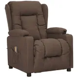 vidaXL Massagesessel mit Aufstehhilfe Taupe Stoff