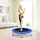 Costway Mini Trampolin 97 cm blau
