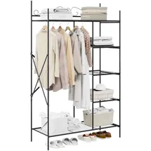 vidaXL Offener Kleiderschrank 104,5 x 172 x 45 cm Schwarz