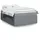 vidaXL Boxspringbett mit Matratze Hellgrau 140x200 cm Stoff