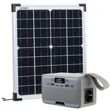 Solar-Set: Powerstation-Solargenerator mit Solarmodul, 89,6 Wh, 100 W