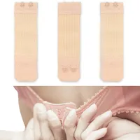 Bequeme BH Erweiterung, 3 Stück, Set in Größe S mit Farbe Beige, 2er Haken Reihe, Büstenhalter Verlängerer, BH Verschluss Verlängerung, 2 x 2 Hook Bra Extender, 2x2 Hakenverlängerer Schwangerschaft - S, Beige, 3 Stück