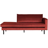 Recamiere Rodeo Daybed Samt, rechts Rot