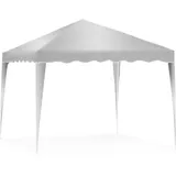 toboli Faltpavillon Weiß 3x3 m Pop-up Überdachungszelt Wasserdicht mit UV-Schutz und Tragetasche