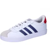 Adidas Vl Court 3.0 K Unisex Kinder Sneaker, Cloud White/Dark Blue/Better Scarlet, 39 1/3 EU