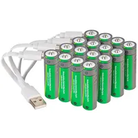 Tka 16er-Set wiederaufladbare High-Capacity-Batterien Typ AA, 3.000mWh