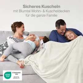 Blumtal Kuscheldecke 270 x 230 cm Weiß