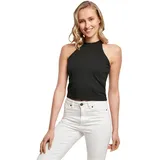 Build Your Brand Damen Ladies Turtleneck Short Top T Shirt, Schwarz, M EU - M