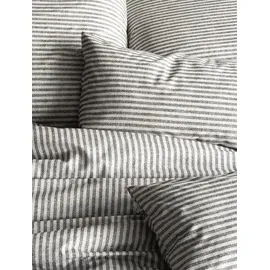IRISETTE Mink 8872 Gestreift Silber 155 x 220 cm + 80 x 80 cm