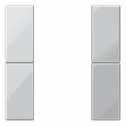 Tastensatz 2fach, komplett (Aluminium)