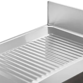 Royal Catering Spültisch 2 Becken Edelstahl 140 x 70 cm -