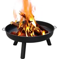 Wolketon Ø 82 cm Feuerschale. Feuerschalen Gusseisen Verzinkt mit Griffen und Abnehmbare Beine. Feuerstelle für den Garten . Feuerkorb und Feuertonne