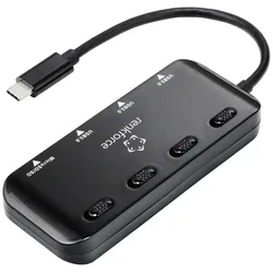 Renkforce RF-HUB-321 3+2 Port USB 3.2 Gen 1-Hub (USB 3.0)  Schwarz