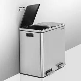 Songmics Mülltrennsystem 48 l Silber