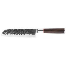 Windmühlenmesser Santoku Kochmesser 18 cm Braun