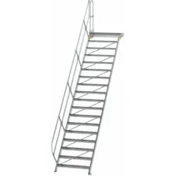 MUNK Aluminium-Treppe Plattform 45° 18 Stufen