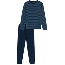 SCHIESSER Pyjama Gestreift Blau M