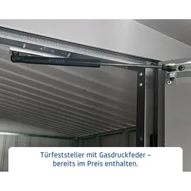 EcoStar Gerätehaus Euroline 1,66 x 1,66 m Graualuminium