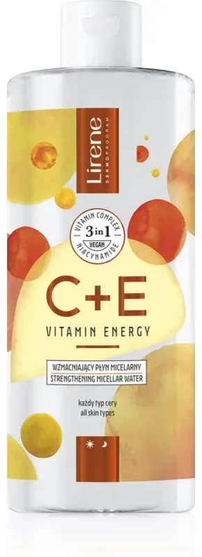 Lirene Vitamin C+E mizellares Wasser 3 in 1 mit Vitamin C und E 400 ml